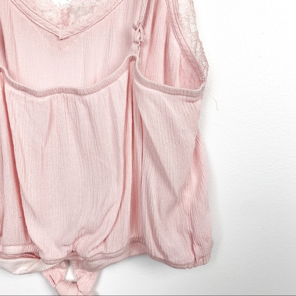 Garage Light Pink Spaghetti Strap Crop Top - Picture 7 of 10